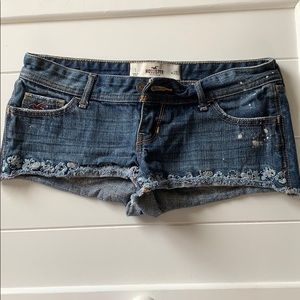 Hollister floral denim shorts